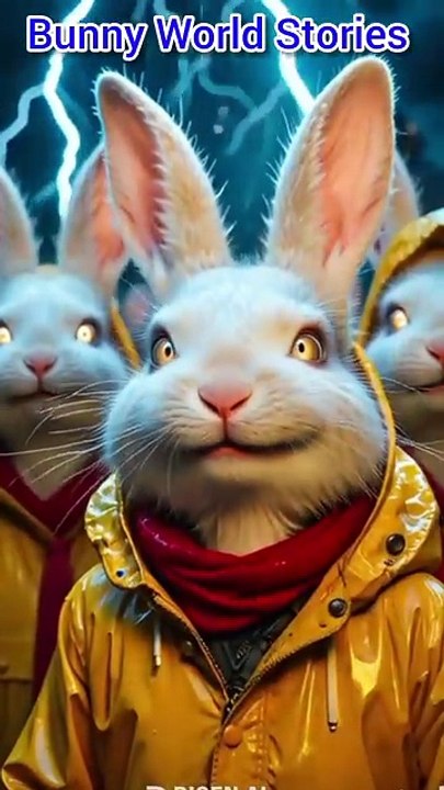 The Rabbits of the Flood – A Cinematic Survival Tale”#ytshorts #animation #rabbitcartoon #animals