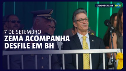 Zema acompanha desfile de 7 de Setembro em Belo Horizonte antes de ir a ato na Paulista