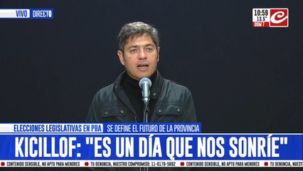Tras su voto, Axel Kicillof habló con los medios: "Es un día que nos sonríe"