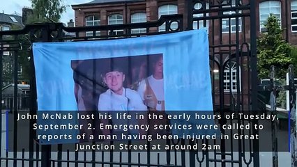 Hundreds gather in Leith Links, Edinburgh, to pay tribute to John McNab