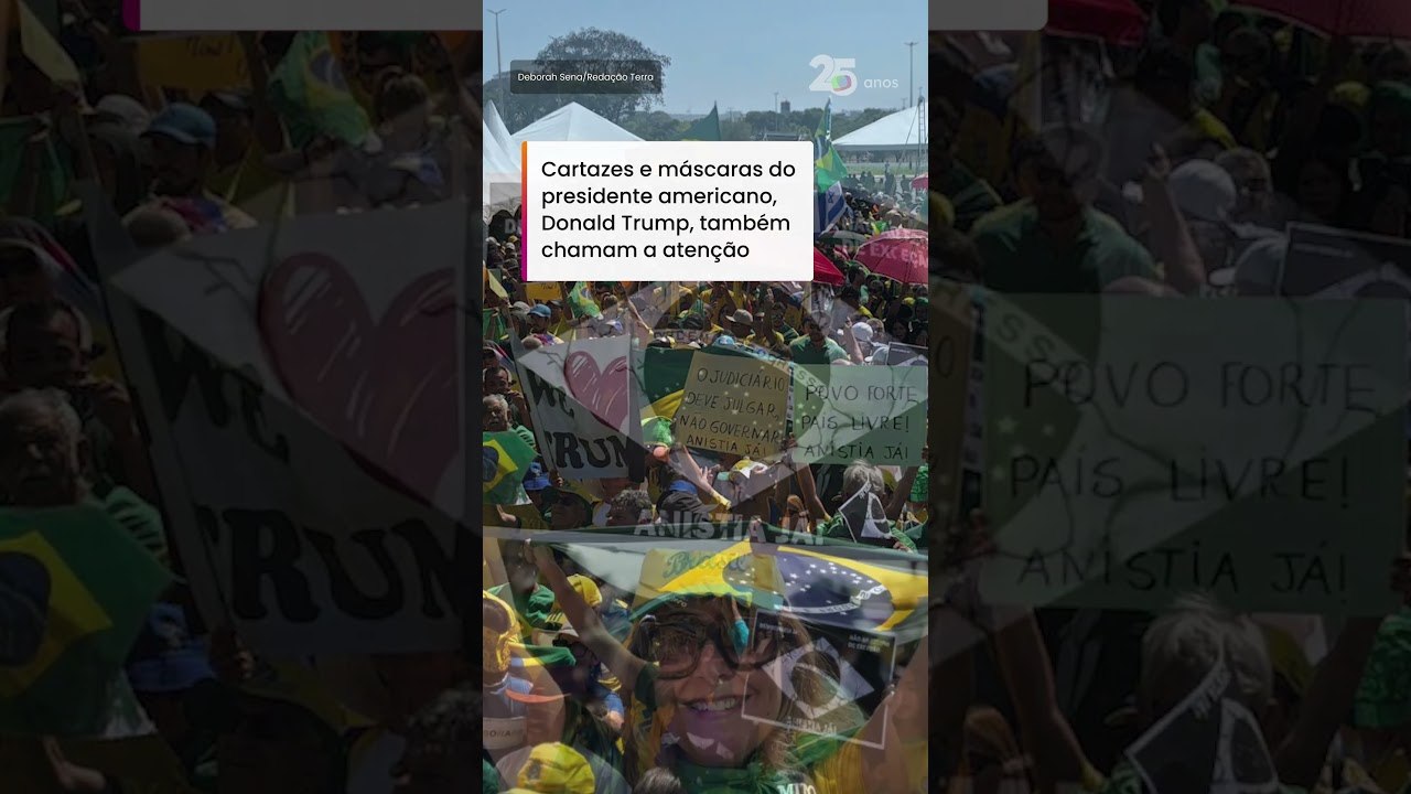 Ato com pedido de anistia a Bolsonaro em Brasília tem sósia, ‘Trump’ e discurso de apoiadores