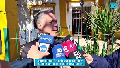 Sergio Resa: "Hoy la gente decide y estamos ansiosos por los resultados"