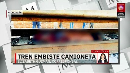 En Michoacán, un tren embistió a una camioneta dejando 3 muertos