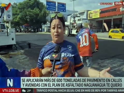 Carabobo I Plan de asfaltado Naguanagua Te Quiero aplicará más de 600 toneladas de pavimento