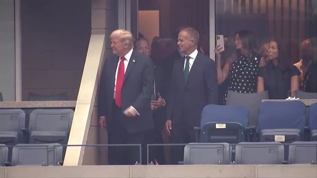 Trump desata la locura en su llegada a la final del US Open