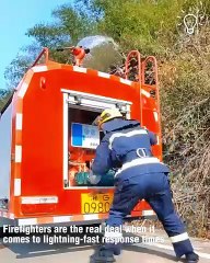 Firefighters have impressive skills!