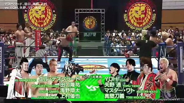 El Desperado, Ryusuke Taguchi, Shota Umino & Yuya Uemura vs. Master Wato, Togi Makabe, Toru Yano & YOH: NJPW Yuji Nagata Produce Blue Justice XVI (9/7/2025)