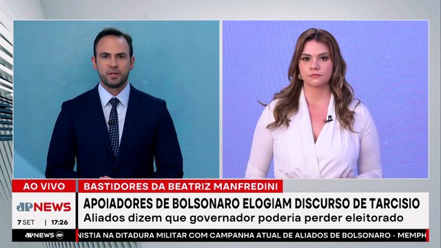 Apoiadores de Jair Bolsonaro elogiam discurso de Tarcísio de Freitas