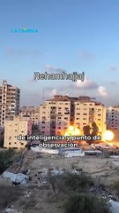 Decenas de edificios destruidos tras bombardeo en Gaza
