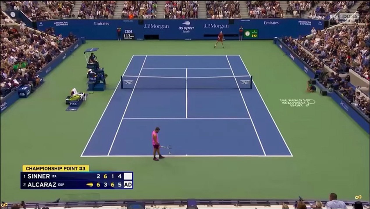 US Open Final: Alcaraz def Sinner 6-2 3-6 6-1 6-4