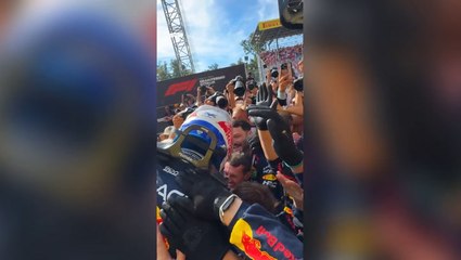 Watch: Max Verstappen celebrates Italian Grand Prix victory