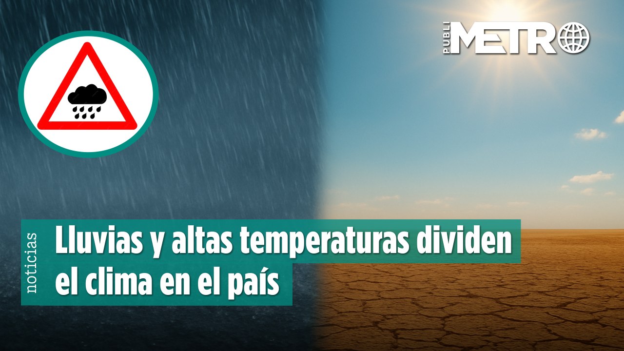 Fuertes lluvias y calor extremo dividen el clima en el país