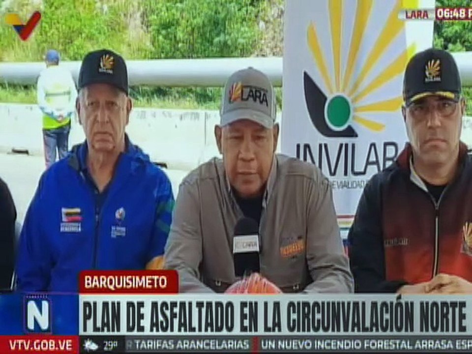 Lara | Gobernador Luis Reyes inspeccionó trabajos de asfaltado en la avenida Circunvalación Norte