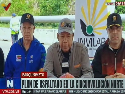 Lara | Gobernador Luis Reyes inspeccionó trabajos de asfaltado en la avenida Circunvalación Norte