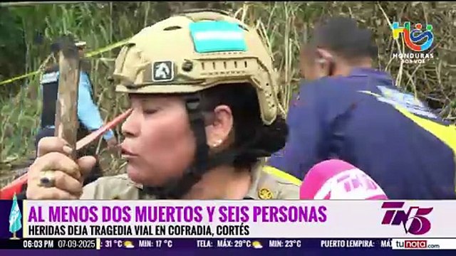 Al menos dos muertos y seis personas heridas deja tragedia vial en Cofradia, Cortés
