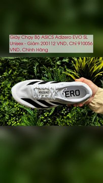 Giày Chạy Bộ ASICS Adizero EVO SL Unisex - Giảm 200112 VND, Chỉ 910056 VND, Chính Hãng - TRIPMAP Marketplace