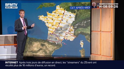 Un ciel chargé pour ce lundi, avec de la pluie attendue dans le sud-ouest de l'Hexagone