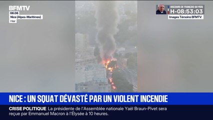 Nice: un incendie ravage un squat, la circulation des trains perturbée