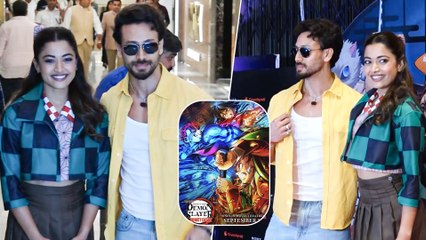 Demon Slayer Infinity Castle Screening: Srivalli Rashmika Mandanna & Baaghi Tiger Shroff Arrive!