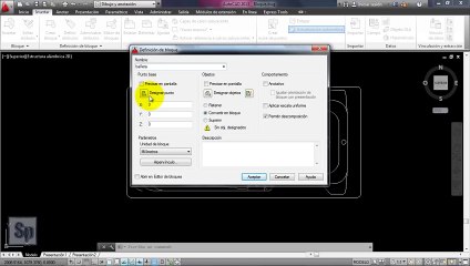 Autocad - Crear y exportar bloques. Nuevo bloque, guardar bloque. Tutorial en español HD