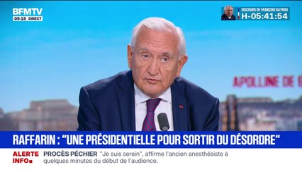 Jean-Pierre Raffarin estime que "la dissolution est inéluctable" mais plaide "pour trouver d'autres solutions"