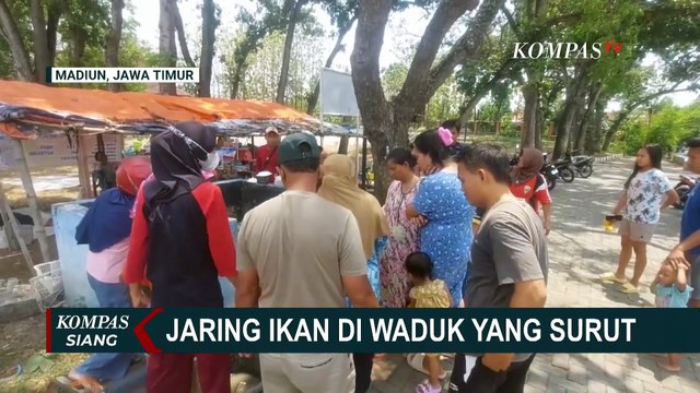 Puncak Kemarau di Madiun, Warga Jaring Ikan di Waduk Dawuhan | KOMPAS SIANG