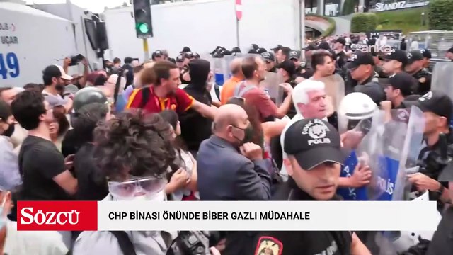 CHP binası önünde biber gazlı müdahale