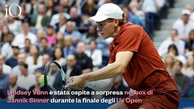 Lindsey Vonn è l'ospite speciale nel box di Jannik Sinner agli Us Open