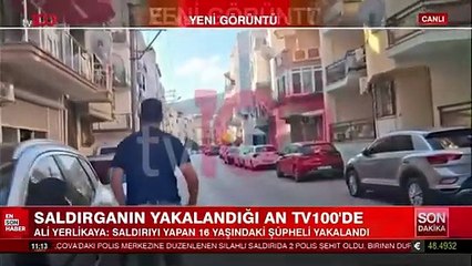 İzmir'de 2 polisi şehit eden saldırganın yakalandığı an tv100'de