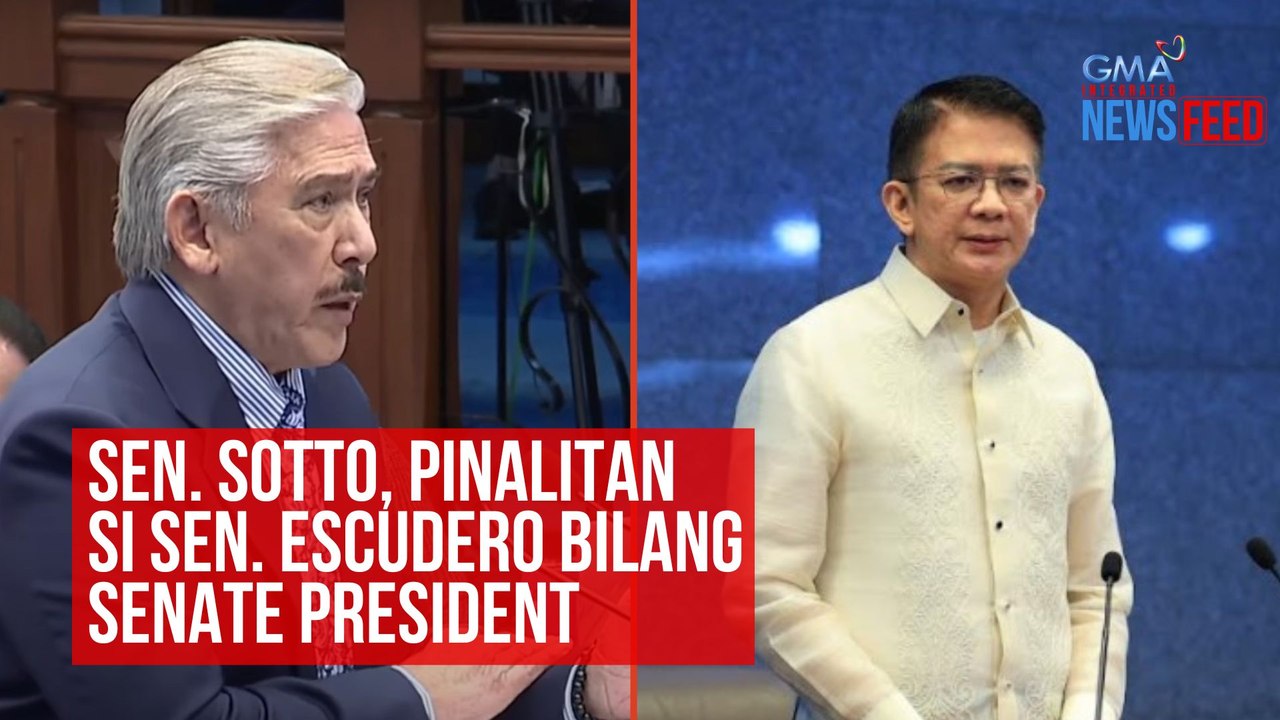 Sen. Sotto, pinalitan si Sen. Escudero bilang Senate President | GMA Integrated Newsfeed
