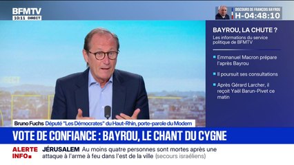 Instabilité politique: "Il faut d'urgence arriver à travailler ensemble", indique Bruno Fuchs (Modem)