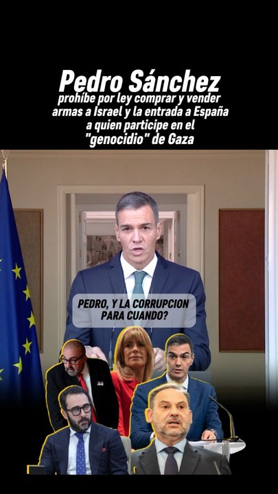 Pedro Sánchez prohíbe por ley comprar y vender armas a Israel