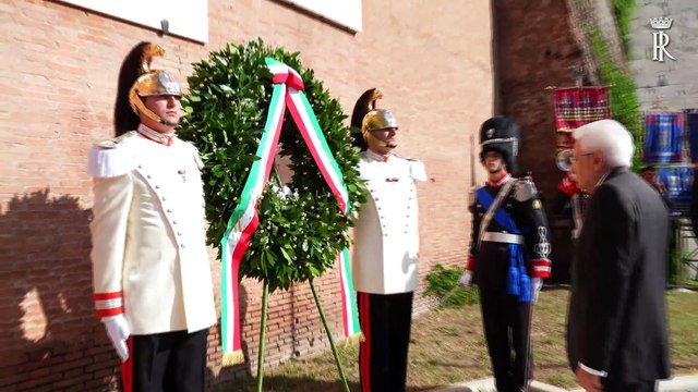Mattarella - Il Presidente depone due corone d’alloro a Porta San Paolo e al Parco della Resistenza (08.09.25)