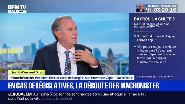 Instabilité politique: Tout le monde joue perso , affirme Renaud Muselier (Renaissance)