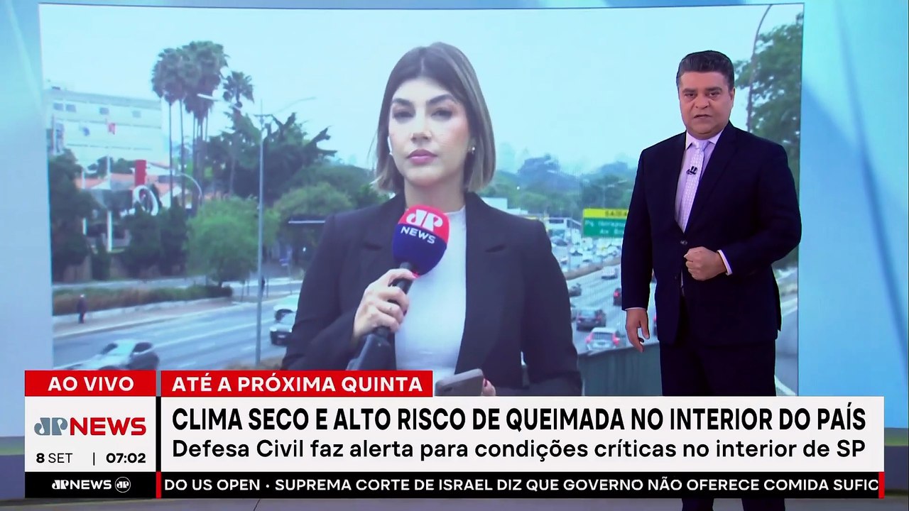 Defesa Civil alerta para risco de queimadas no interior de SP