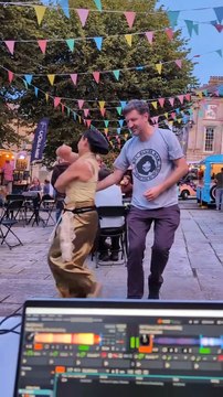 Bodmin Feast: Joy from Joy's Tasty Thai and partner demonstrate dancing skills