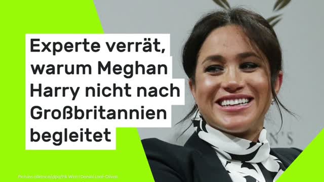 Experte verrät, warum Meghan Harry nicht nach Großbritannien begleitet