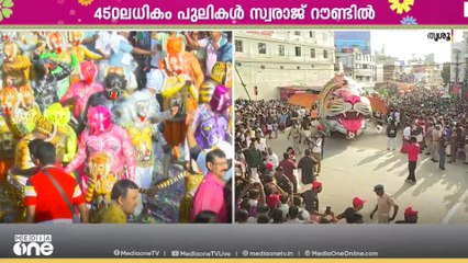 വിവിധ നിറങ്ങളി​ൽ ഭാവങ്ങളിൽ ന​ഗരത്തിലിറങ്ങി പുലികൾ...