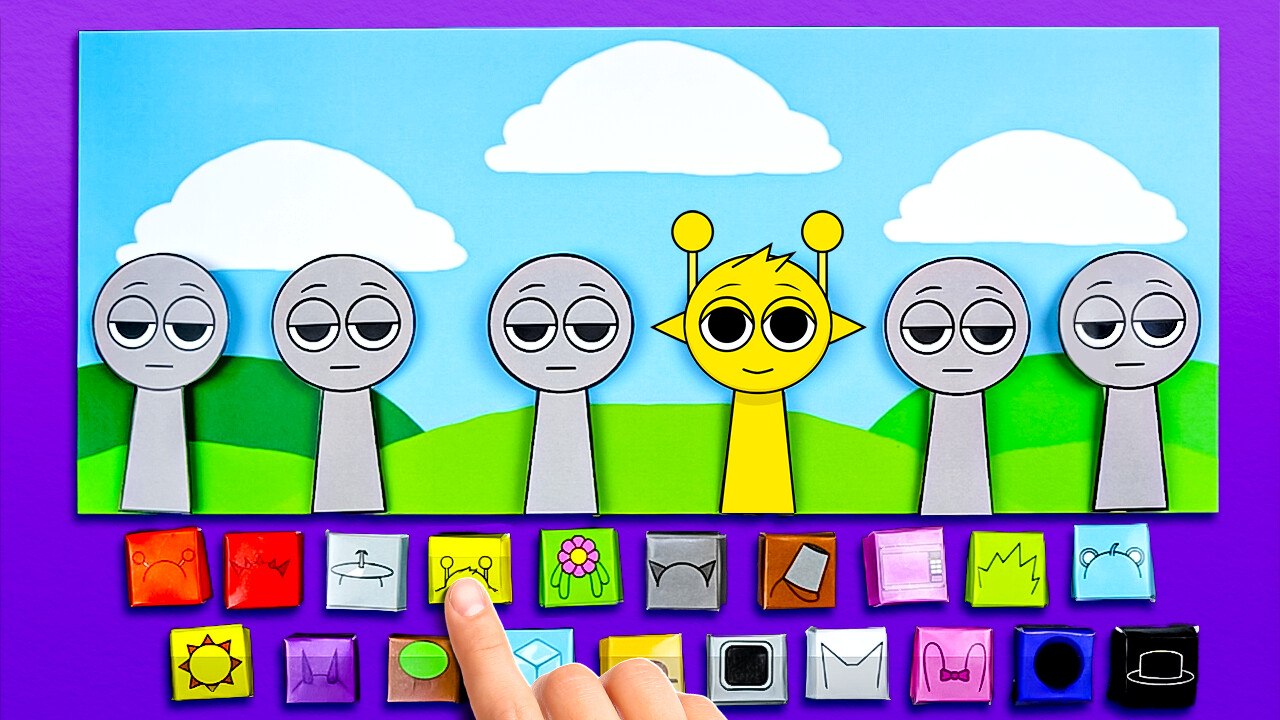 Inside Sprunki's Universe of Madness Fun! *DIY Gamebook & Adorable Paper Crafts*