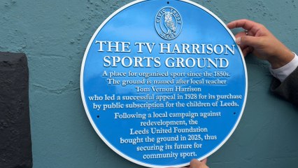TV Harrison Sports Ground in Wortley receives Leeds Civic Trust’s 203rd Blue Plaque