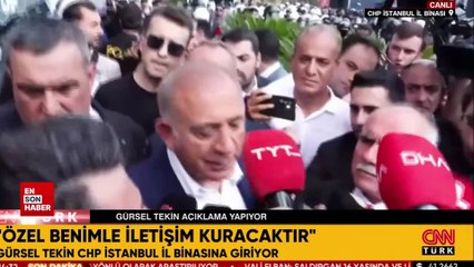 Gürsel Tekin CHP İstanbul İl binası kapısında: Temaslar var binaya gireceğiz