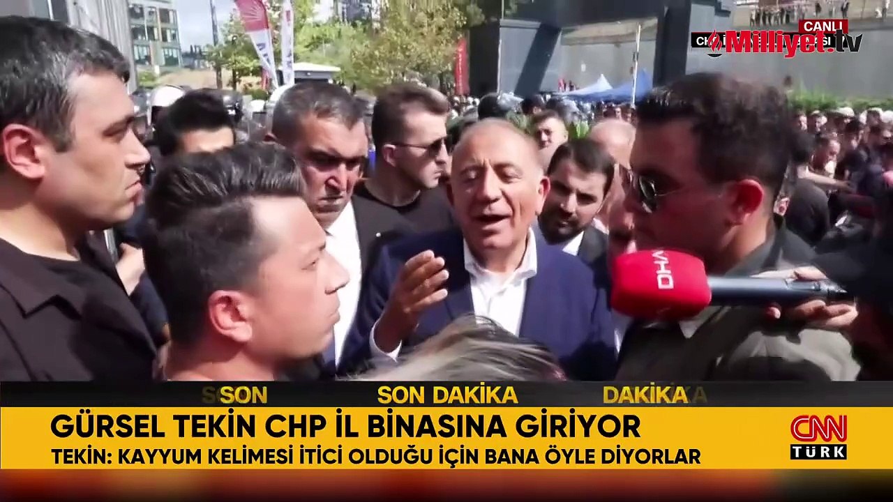 CHP'de İstanbul krizi! Su şişesi fırlatılan Gürsel Tekin, il binasına girdi
