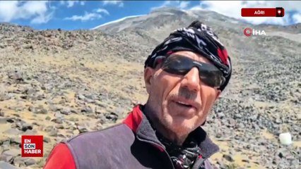 Sıcak hava Ağrı Dağı'nı harekete geçirdi: Kayalar peş peşe düştü