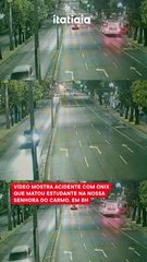 Vídeo mostra acidente com Onix que matou estudante na Nossa Senhora do Carmo, em BH