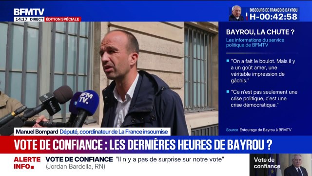 Il faut qu'il y ait du monde dans la rue mercredi : Manuel Bompard réaffirme son soutien à la mobilisation du 10 septembre