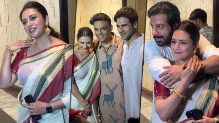 Grand Ganpati Celebrations: Divyanka Tripathi, Vivek Dahiya & Karan Veer Mehra Arrive | Sandip Sikcand