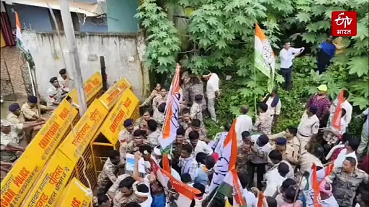 सर्किट हाउस कर्मचारी मारपीट केस, कांग्रेस ने केदार कश्यप के बंगले का किया घेराव, बीजेपी ने किया पलटवार