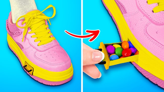 HIDE CANDIES IN SHOES || Sneak Food Into Class Hacks! hypothesis 5