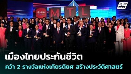 เมืองไทยประกันชีวิต คว้า 2 รางวัลแห่งเกียรติยศ สร้างประวัติศาสตร์ | เข้มข่าวค่ำ | 8 ก.ย. 68