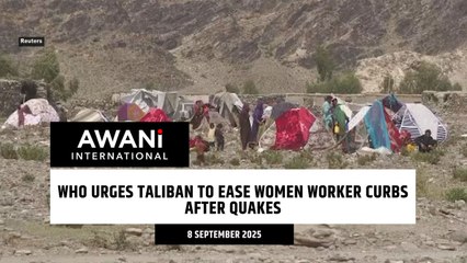 WHO urges Taliban to ease women worker curbs after quakes